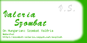 valeria szombat business card
